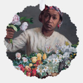 Frederic Bazille - Young Woman with Peonies Ornament Kaart (Achterkant)