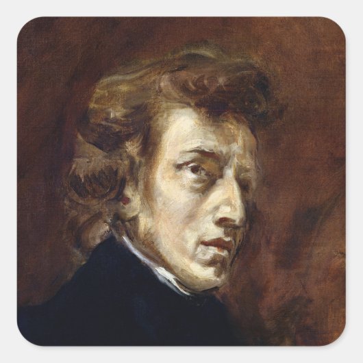 Frederic Chopin 1838 Vierkante Sticker (Voorkant)