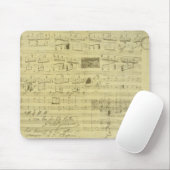 Frederic Chopin manuscript mousepad Muismat (Met muis)