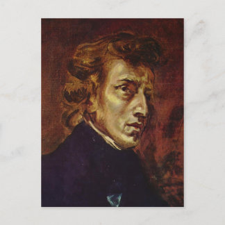 Frederic Chopin Portrait van Eugene Delacroix Briefkaart