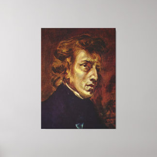Frederic Chopin Portrait van Eugene Delacroix Canvas Afdruk