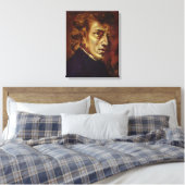 Frederic Chopin Portrait van Eugene Delacroix Canvas Afdruk (Insitu (Slaapkamer))