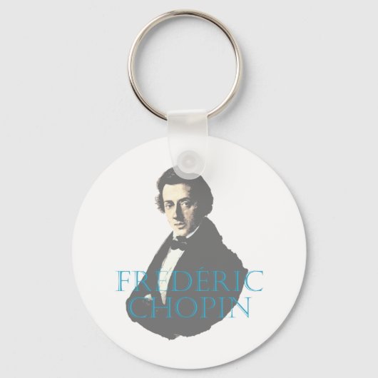 Frédéric Chopin portret Sleutelhanger (Voorkant)