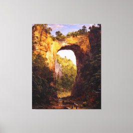 FREDERIC CHURCH THE NATURAL BRIDGE, VIRGINIA 1852 CANVAS AFDRUK