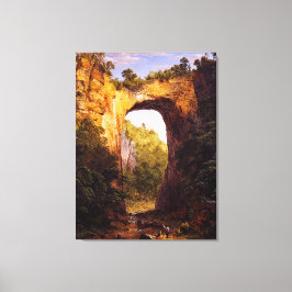 FREDERIC CHURCH THE NATURAL BRIDGE, VIRGINIA 1852 CANVAS AFDRUK