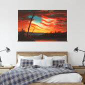 FREDERIC E. CHURCH - ONS SPANDOEK AAN DE HEMEL - 1 CANVAS AFDRUK (Insitu (Slaapkamer))