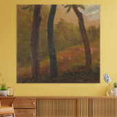 Frederic Edwin Church - Boslandschap Canvas Afdruk (Insitu (Woonkamer))