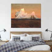 FREDERIC EDWIN CHURCH - DE IJsBERG - c. 1875 - Canvas Afdruk (Insitu (Slaapkamer))