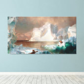 FREDERIC EDWIN CHURCH - DE IJSDRIFTEN - 1861 - CANVAS AFDRUK (Insitu (Houten vloer))
