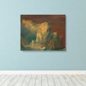 Frederic Edwin Church - Ijsberg Fantasie Canvas Afdruk (Insitu (Houten vloer))