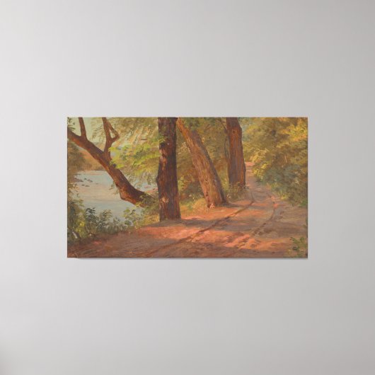 Frederic Edwin Church - Landscape from North Ameri Canvas Afdruk (Voorkant)