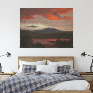 Frederic Edwin Church - Mount Katahdin vanuit het Canvas Afdruk