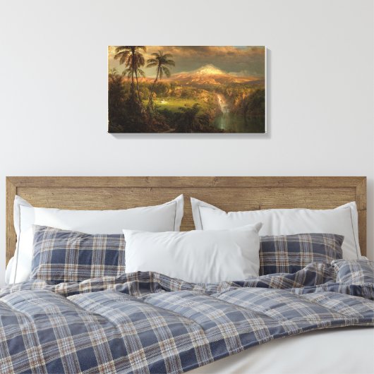 Frederic Edwin Church_Passing Douche in de Tropic Canvas Afdruk (Insitu (Slaapkamer))