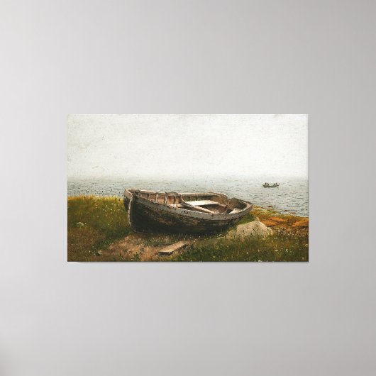 FREDERIC EDWIN CHURCH - VERLATEN SKIFF - 1850 - CANVAS AFDRUK (Voorkant)