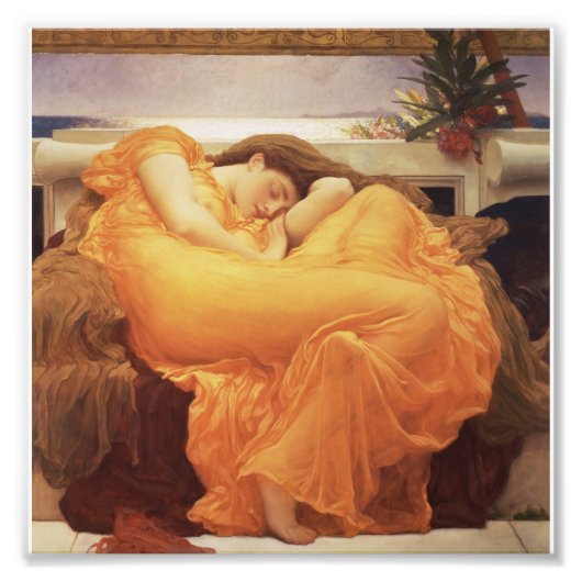 Frederic Leighton - Flaming June Foto Afdruk (Voorkant)
