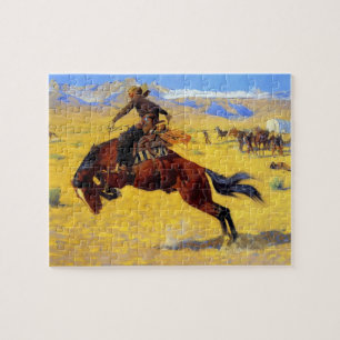 Frederic Remington Art "Een koude ochtend op de Ra Legpuzzel