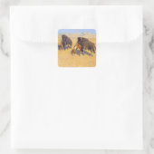 Frederic Remington Art Vierkante Sticker (Tas)