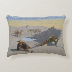 Frederic Remington - Bestrijding van het watergat Accent Kussen