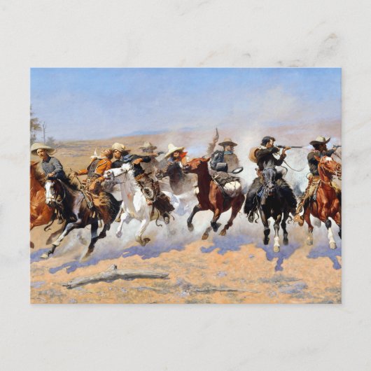 Frederic Remington Dash voor de Timber Briefkaart (Voorkant)