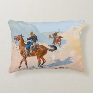 Frederic Remington - de Advance-Guard of de Mil Accent Kussen