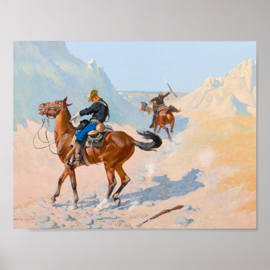 Frederic Remington - de Advance-Guard of de Mil Poster (Voorkant)