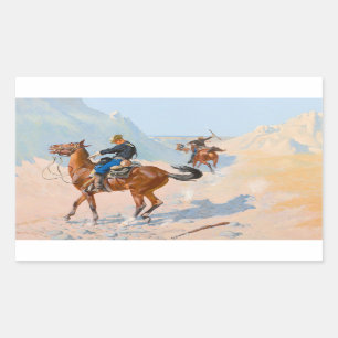 Frederic Remington - de Advance-Guard of de Mil Rechthoekige Sticker