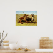 Frederic Remington de Buffalo Hunt Poster (Keuken)