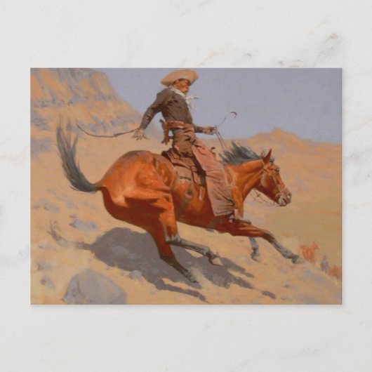 Frederic Remington - De Cowboy Briefkaart (Voorkant)