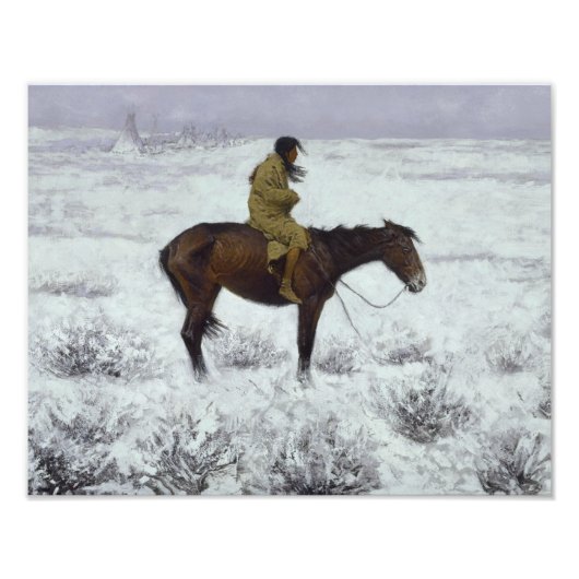 Frederic Remington - De Herd Boy Foto Afdruk (Voorkant)