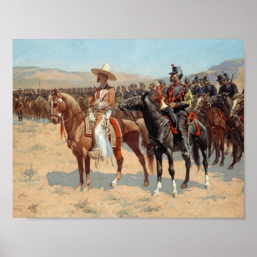 Frederic Remington - De Mexicaanse Majoor Poster (Voorkant)