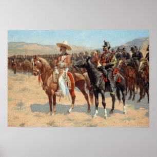 Frederic Remington - De Mexicaanse Majoor Poster