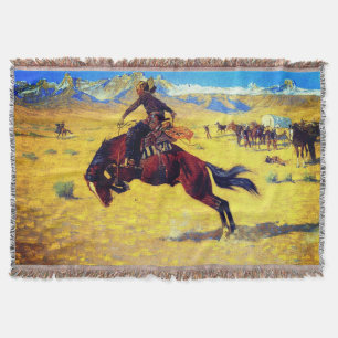 Frederic Remington Een koude ochtend in de weide Deken