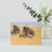 Frederic Remington - Indiërs simuleren Buffalo Briefkaart (Staand voorkant)