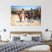Frederic Remington is de Mexicaanse majoor (1889) Canvas Afdruk (Insitu (Slaapkamer))