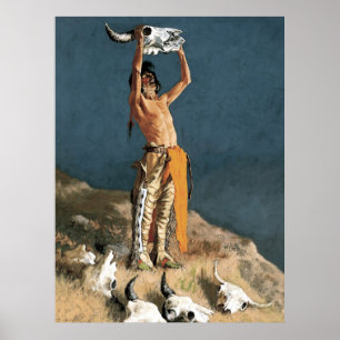 Frederic Remington Kunst “De Bizon Terugtoveren Poster