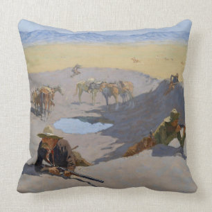 Frederic Remington Kunst “Gevecht om de Waterbron” Kussen