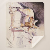 Frederic Remington Western Art Mexicaans Paard Sherpa Deken (Voorkant)