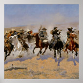 Frederic Remington Westerne Art "Dash for the Timb Poster (Voorkant)
