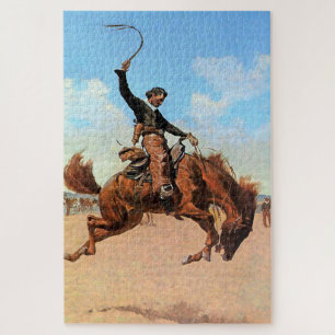 Frederic Remington Westerne Art "The Buck Jumper" Legpuzzel