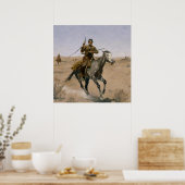 Frederic Remington Westerne kunst "De vlucht" Poster (Keuken)