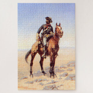 Frederic Remington Westerne kunst "Zwarte Cavalrym Legpuzzel