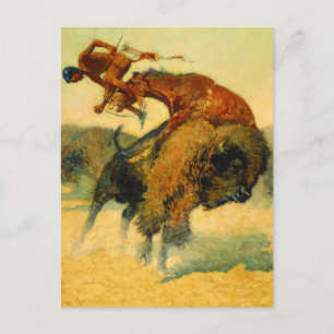 Frederic Remington Westerse Kunst “Aflevering – Bu Briefkaart