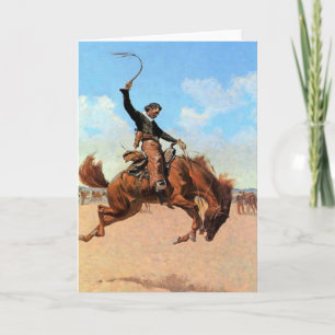 Frederic Remington Westerse Kunst “Bronco Buster” Kaart