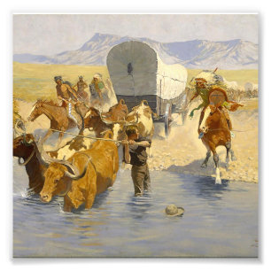 Frederic Remington Westerse Kunst “De Emigranten” Foto Afdruk