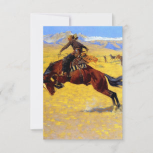 Frederic Remington Westerse Kunst “Een Koude Ochte Bedankkaart
