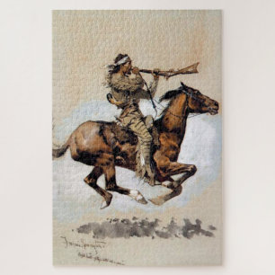 Frederic Remington Westerse Kunst “Kogels Spuwen” Legpuzzel