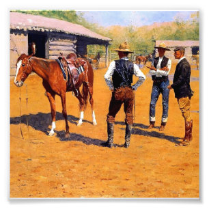 Frederic Remington Westerse Kunst “Paarden Kopen” Foto Afdruk