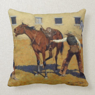 Frederic Remington Westerse Kunst “Zijn Eerste Les Kussen