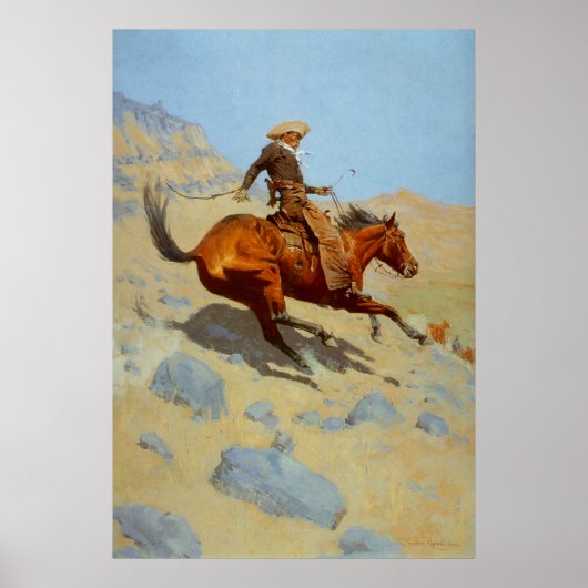 Frederic Remington's The Cowboy (1902) Poster (Voorkant)