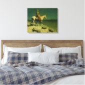Frederic Remington's The Night Herder (circa 1908) Canvas Afdruk (Insitu (Slaapkamer))